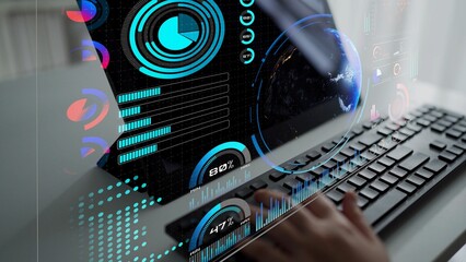 High-tech global network connection interface showing worldwide digital communication, data exchange, and internet connectivity. Global connection, data interaction, and worldwide communication. Thunk