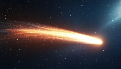 Obraz premium A Stunning Comet Exhibiting Expansive Dust And Gas Tails A Dazzling Comet Showcasing Extensive Trails Of Dust And Gas In Its Wake.