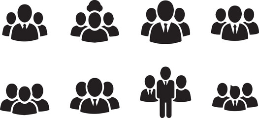 Group Photo Vector Set | Social Gathering and Friendship Icons