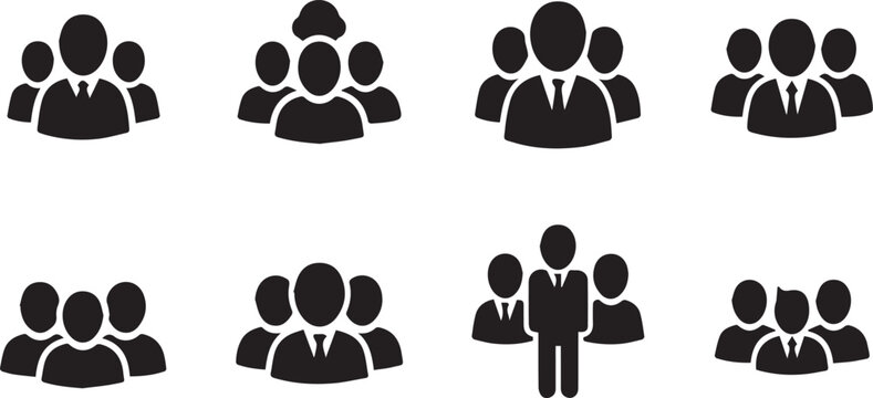 Group Photo Vector Set | Social Gathering and Friendship Icons