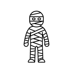 line icon Mummy vector on white background
Vector line icon on white background