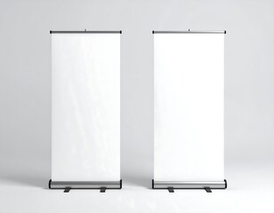 Blank retractable banner stands