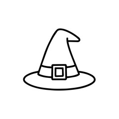 line icon Witch Hat vector on white background
Vector line icon on white background