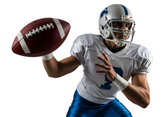 American Football Player in Action A Dynamic Pose