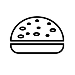 Burger icon vector. fast food illustration sign. food symbol.