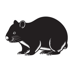 Obraz premium draw-a-black-silhouette-of-a-wombat-in-a_3wcRq7d6Q16KreehXvW8sA__BDtAPdhTauE4aBazaqbpw_traced