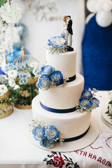 wedding cake with candles