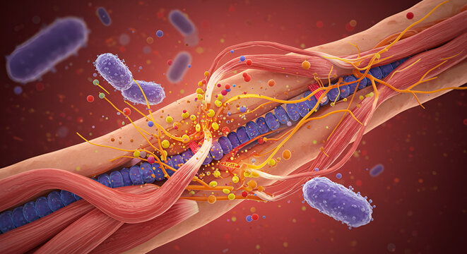 Pathophysiology of Foodborne Botulism Illustrated in 3D Medical Model