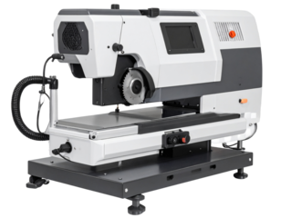 Electric Nok Kata Machine with Safety Features, isolated on a transparent background.