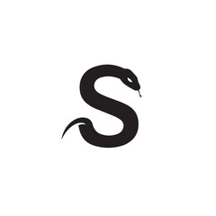 Fototapeta premium Elegant Snake Forming Letter S Logo Design for a Mysterious Brand