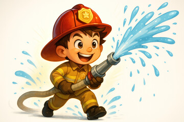 Firefighter Illustration