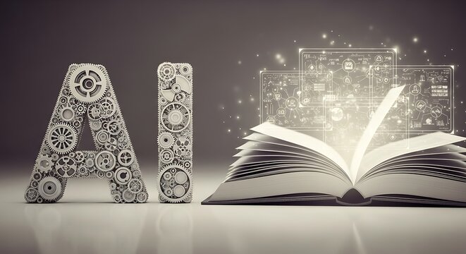 The concept of artificial intelligence combined with the magic of books.