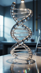 Metallic helix structure scientific research double helix