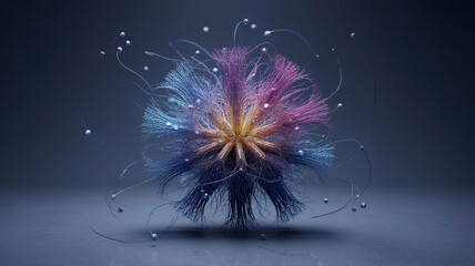 Abstract organic form with delicate tendrils image
