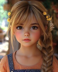 Fototapeta premium French 3D artist 3D child modeling creating child model for animation