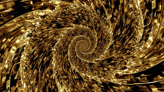 abstract background with golden rings