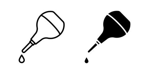 Enema icon set. Minimalist Enema Syringe Medical Device Graphic Icon Symbol