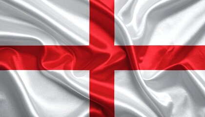 England flag with red St. George’s cross on white background