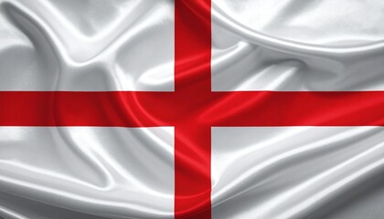 Obraz premium England flag with red St. George’s cross on white background