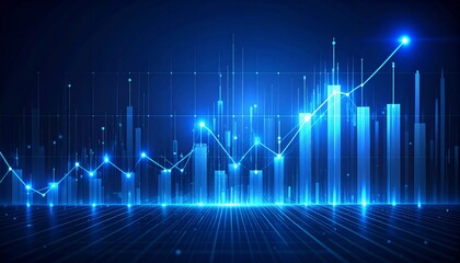 Naklejka premium Stock market investment trading graph growth.Investment finance chart,stock market business and exchange financial growth graph.