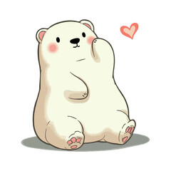 Cute Baby Polar Bear Clipart 10