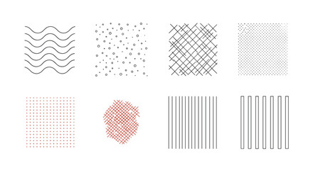 Abstract patterns collection featuring diverse textures and geometric designs for creative applications