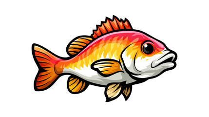 Tilapia fish vector illustration design, illustration isolated  on a white background.