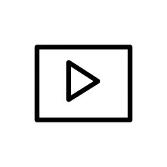 Black Lined Icon Representing Media and Multimedia Content