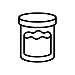 line icon liquid jar vector on white background
Vector line icon on white background