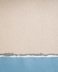 abstract paper landscape in pastel earth and blue tones - collection of handmade textured art papers