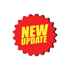 New Update Banner – Vector Label for Alerts, Announcements, and App Updates