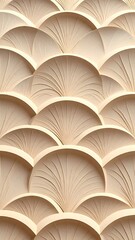 Repeating Beige Half-Circles Creating Pattern Similar To Sand Dunes