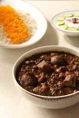 Traditional Persian Food ( Ghorme Sabzi ) 