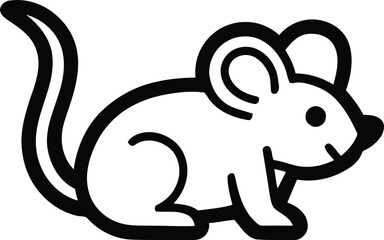 Adorable sitting puppy dog cartoon illustration, black and white line art