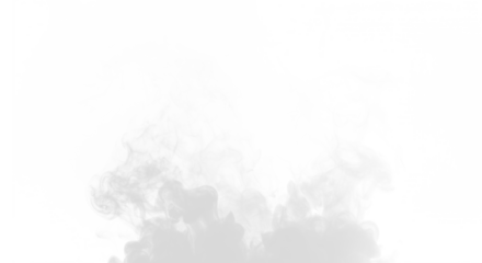 Thick white product presentation smoke effect transparent PNG cutout, isolated background