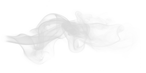 White gray smoke vapor fumes swirls shapes transparent PNG, isolated background cutout. Misty effect