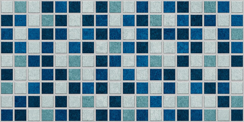 Panoramic mosaic tile gresite texture, ceramic pattern background for design and decoration