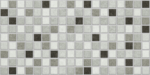 Panoramic mosaic tile gresite texture, ceramic pattern background for design and decoration