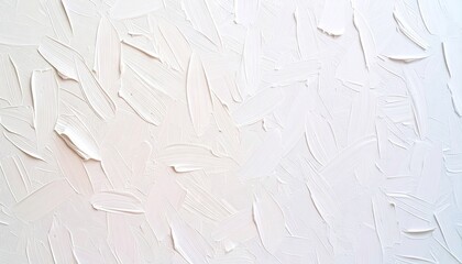 Abstract Textured White Paint Impasto Surface Detail With Rough Brushstrokes and Modern Minimalist Background