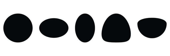 Abstract geometric shape icon vector illustration with creative black solid silhouette design for minimal graphic element composition style.