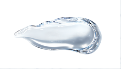 transparent gel smear on a transparent background