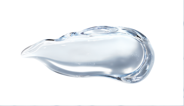 transparent gel smear on a transparent background - Powered by Adobe