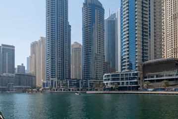 Fototapeta premium Dubai UAE - 22 July 2025: Dubai Marina, United Arab Emirates