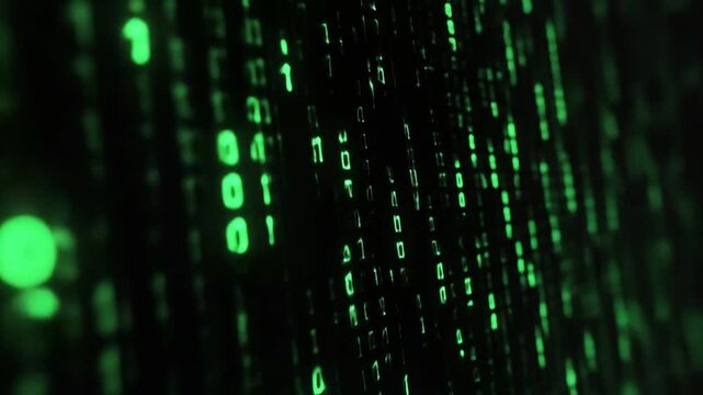 green binary code( binary code background)