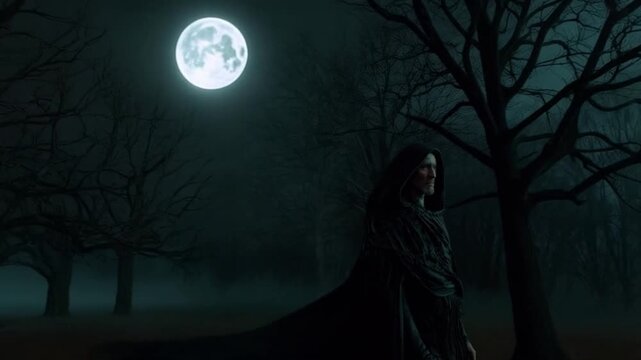 Ethereal glowing ghosts floating through a misty moonlit graveyard &ndash; Ghost Day supernatural atmosphere