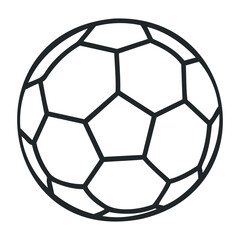 Fototapeta premium Classic black and white soccer ball design with hexagonal patterns. Vector illustration