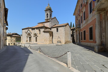 Via Dante Alighieri St., Collegiata dei Santi Quirico e Giulitta Church, Romanesque-Gothic side...