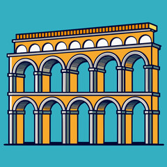vector illustration of an ancient greek temple