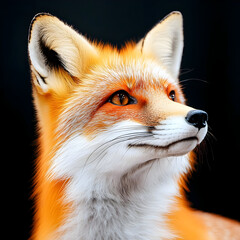 Obraz premium Red Fox Portrait 3D Illustration