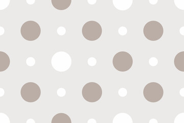 Scattered beige and white circles pattern polka dots